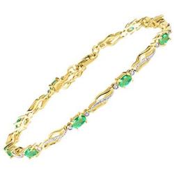 RYLOS Bracelets for Women 925 Silver Serenity Wave Tennis Bracelet Gemstone & Genuine Diamonds Adjustable to Fit 7''-8'' Wrist, 9 Gorgeous 5X3MM Jewelry for Women Friendship Bracelets