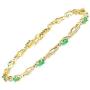 RYLOS Bracelets for Women 925 Silver Serenity Wave Tennis Bracelet Gemstone & Genuine Diamonds Adjustable to Fit 7''-8'' Wrist, 9 Gorgeous 5X3MM Jewelry for Women Friendship Bracelets