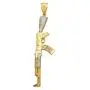 AMZ Jewelry 10k Yellow Gold AK 47 Pendant Gold Rifle Necklace Pendant Vertical Gun AMZ Jewelry 10k Yellow Gold AK 47 Pendant Gold Rifle Necklace Pendant Vertical Gun