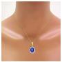 RYLOS Necklaces for Women 925 Silver Princess Diana Inspired Necklace Gemstone & Genuine Diamonds Pendant With 18'' Chain 9X7MM Birthstone Womens Jewelry Gold Necklaces For Women
