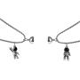 Stainless Steel Magnetic Couple Pendant Necklaces | 2PCS Astronauts Spaceman Star | Lover Gifts Anniversary Jewelry for Men Women Boys Girls