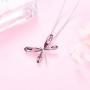 CDE Jewelry Gifts for Girls Womens Necklaces White Gold Plated Dainty Dragonfly Pendant Necklace Embllished Crystal for Women with Box for Valentine Anniversary Brides Wedding