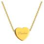 QeenseKc Dainty Heart Name Engraved Necklace Personlized 18K Gold Plated Initial Pendant Jewelry for Women Girls
