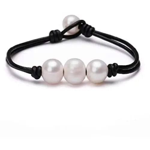 Genuine Leather Pearl Braided Bracelet for Women Wrap Knotted Freshwater Pearl Handmade Fashion Jewelry Genuine Leather Pearl Braided Bracelet for Women Wrap Knotted Freshwater Pearl Handmade Fashion Jewelry