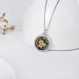 Sunflower Urn Locket Necklace S925 Sterling Silver Cremation Jewelry for ashes - Always With You Memorial Keepsake Sunflower Jewelry Gifts for Family Members Pets