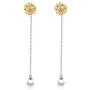 POPKIMI Pearl Earrings for Women 925 Sterling Silver Dangle Drop Earrings