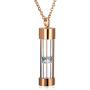 CHISMORL Glass Hourglass Cremation Pendant Necklace Stainless Steel Memorial Ashes Urn Keepsake Jewelry