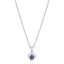 Girls Petite Sterling Silver Birthstone Open Heart Stud Earrings and 16'' Pendant Necklace Jewelry Set