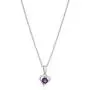 Girls Petite Sterling Silver Birthstone Open Heart Stud Earrings and 16'' Pendant Necklace Jewelry Set