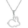 Lovely Hollow Bunny Rabbit Stud Earrings Necklace Sets Jewelry for Women Birthday Gift