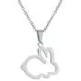 Lovely Hollow Bunny Rabbit Stud Earrings Necklace Sets Jewelry for Women Birthday Gift