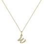Hidepoo Initial Necklace for Women – 14k Gold Filled Dainty Cubic Zirconia Monogram Letter Pendant Necklace Tiny Cursive Uppercase 26 Alphabet Initial Necklace Charm Jewelry Gifts for Girls Bridesmaid