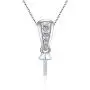 LGSY 925 Sterling Silver Simple CZ Pearl Bail Pendants for Pearl Jewely Making, Design Pendant Fitting for Fashion Jewlery