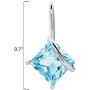 7mm Princess Cut Gemstone Drop Earrings in Sterling Silver