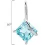 7mm Princess Cut Gemstone Drop Earrings in Sterling Silver 7mm Princess Cut Gemstone Drop Earrings in Sterling Silver