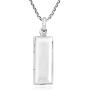 AeraVida Plain Rectangle Locket .925 Sterling Silver Pendant Necklace