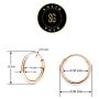 SOLIDGOLD - 14K Endless Gold 10mm Infinity Hoop Sleeper Earrings 2-3 Pair Set | Yellow, Rose & White Gold