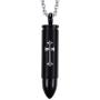 Dreamstone Stainless Steel Cross Bullet Pendant Necklace,Urn Necklaces for Cremation Ashes,Free Chain 20''