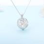 LGSY Sterling Silver Twisted Ball Pearl Cage Pendants for Women, Essential Oil Diffuser Lockets for Pearl Jewelry