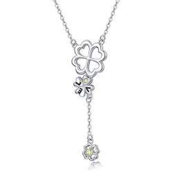 Waysles Heart Pendant Necklace for Women I Love You Rose Flower Opal Necklaces Gifts for Girlfriend Her