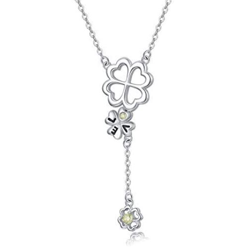 Waysles Heart Pendant Necklace for Women I Love You Rose Flower Opal Necklaces Gifts for Girlfriend Her