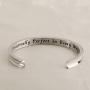 WUSUANED Mary Poppins Quote Practically Perfect in Every Way Hair Tie Grooved Cuff Bangle Bracelet Mother Daughter Friendship Gift