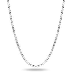 LeCalla Links Sterling Silver Italian Jewelry 1.5 MM, 2 MM, 3 MM Rolo Link Chain Necklace for Teen Women and Men (16, 18, 20, 24 Inches)