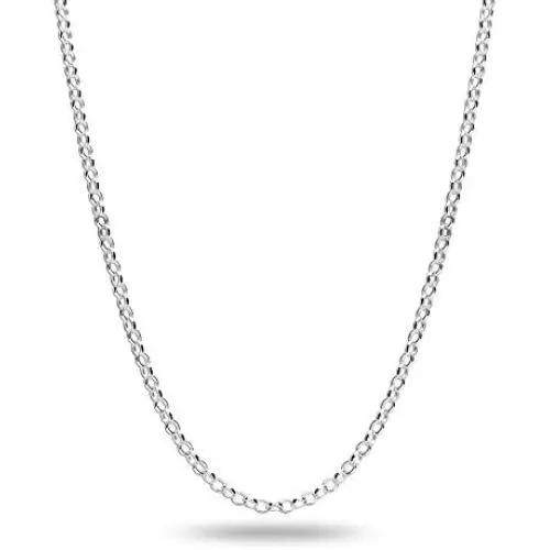 LeCalla Links Sterling Silver Italian Jewelry 1.5 MM, 2 MM, 3 MM Rolo Link Chain Necklace for Teen Women and Men (16, 18, 20, 24 Inches)