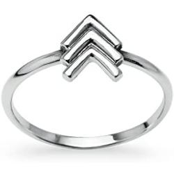 925 Sterling Silver Arrow Triple Chevron V-Shape Ring for Women Teen Girls | Sizes 5-10