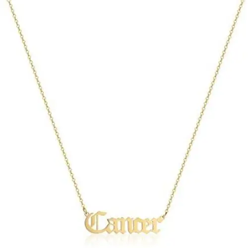 GIOLOYS 12 Constellations Zodiac Alphabet Pendant for Women Girls Personalized Birthday Gifts Stainless Steel Astrology Horoscope Zodiac Necklace