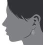 Ellen Tracy Sterling Silver Tri Color Dangle Earrings