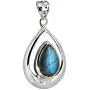 YoTreasure 1.49'' Labradorite Solid 925 Sterling Silver Chain Pendant Jewelry YoTreasure 1.49'' Labradorite Solid 925 Sterling Silver Chain Pendant Jewelry