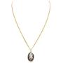 Rosemarie Collections Womens Religious Oval Medal Pendant Necklace (Divine Mercy/St Faustina)