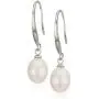Amazon Collection Womens Freshwater Pearl Drop Earrings, Sterling Silver, One Size
