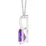 Pear Shaped Amethyst V-Bale Pendant Necklace in Sterling Silver Pear Shaped Amethyst V-Bale Pendant Necklace in Sterling Silver
