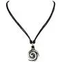 BlueRica Koru Spiral Wave Pendant on Adjustable Black Rope Cord Necklace BlueRica Koru Spiral Wave Pendant on Adjustable Black Rope Cord Necklace