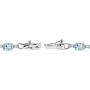 Sterling Silver Genuine, Created or Simulated Gemstone Oval Polished Infinity Classic Tennis Bracelet
