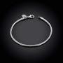 Bracelets Bangle, 3MM Snake Chain Round Charm Women Bracelet Minimalist Bangle Party Jewelry Gift - Silver