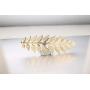 ORAZIO 6Pcs Grecian Goddess Costume Accessories Set Greek Leaf Headband Coil Bracelet Artificial Pearl Earrings Golden Leaves Bridal Hair Comb for Women Wedding Party