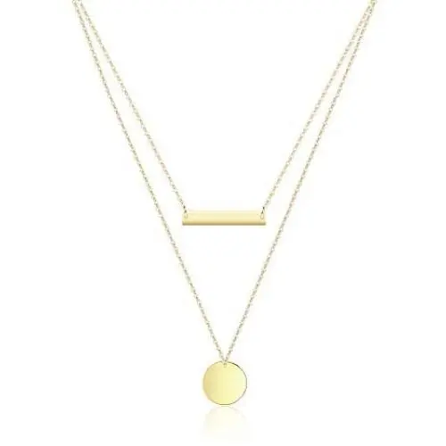 itianxi Dainty Bar Necklace for Women,Gold/Silver Cute Delicate Disc Necklcace,Trendy Elegant Dot Fashion Necklace