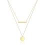 itianxi Dainty Bar Necklace for Women,Gold/Silver Cute Delicate Disc Necklcace,Trendy Elegant Dot Fashion Necklace
