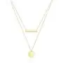 itianxi Dainty Bar Necklace for Women,Gold/Silver Cute Delicate Disc Necklcace,Trendy Elegant Dot Fashion Necklace
