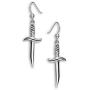 USA 925 Sterling Silver Gothic Dagger Sword Pirate Medieval Renaissance Dangle Earrings