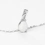 Opal Necklace Sterling Silver Teardrop Pendant October Birthstone Jewelry for Women 18 inch