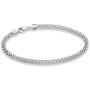 Miabella 925 Sterling Silver Italian 4mm Mesh Link Chain Bracelet for Women Teen Girls 6.5, 7, 7.5, 8 Inch Made in Italy
