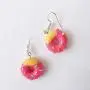Cute Food Imitate Hamburger Banana Donut Ice Cream Dangle Stud Earrings Resin for Women Girls Jewelry