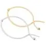 Unicra Goldtone Snake with Black Eyes Curved Bar Design Adjustable Gothic Magnetic Choker Necklace Pendant for Women and Girls