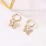 Butterfly Necklace Earrings Set Adjustable Butterfly Chain Choker Dainty Pendant Hoop Earrings Jewelry for Women Girls