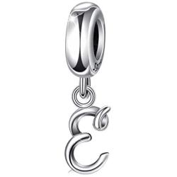 Vito Sterling Silver Initial Charms A-Z Letter Dangle Beads - Fit for Pandora Women Europeans Bracelet, Necklace - 26 Alphabets DIY Name Jewelry Gift