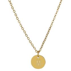 Letter Initial Necklaces for Women Girls, 14K Gold Filled Disc Letters Pendant Initial Necklace Adjustable Personality Delicate Tiny Necklace for Girls Teens Baby Best Necklace Gifts for Women